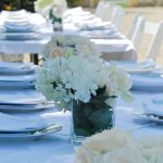 wedding table set out for guests in Gironde France